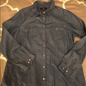 Brand New denim button down top from Missguided